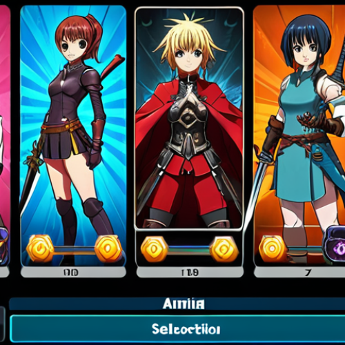 **

*   **Prompt:** Anime style character selection screen, Eternal Return game interface, diverse characters with weapons (gun, sword, magic), vibrant colors.

**
